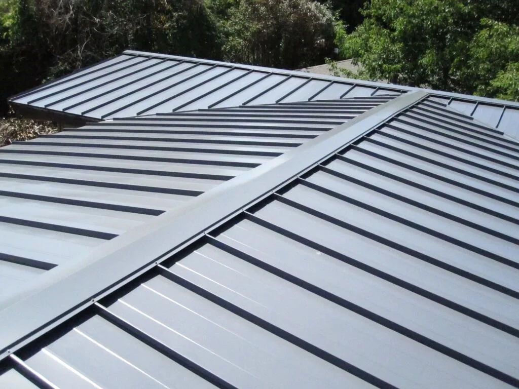 Standing seam metal roof installed by Eden Roofing